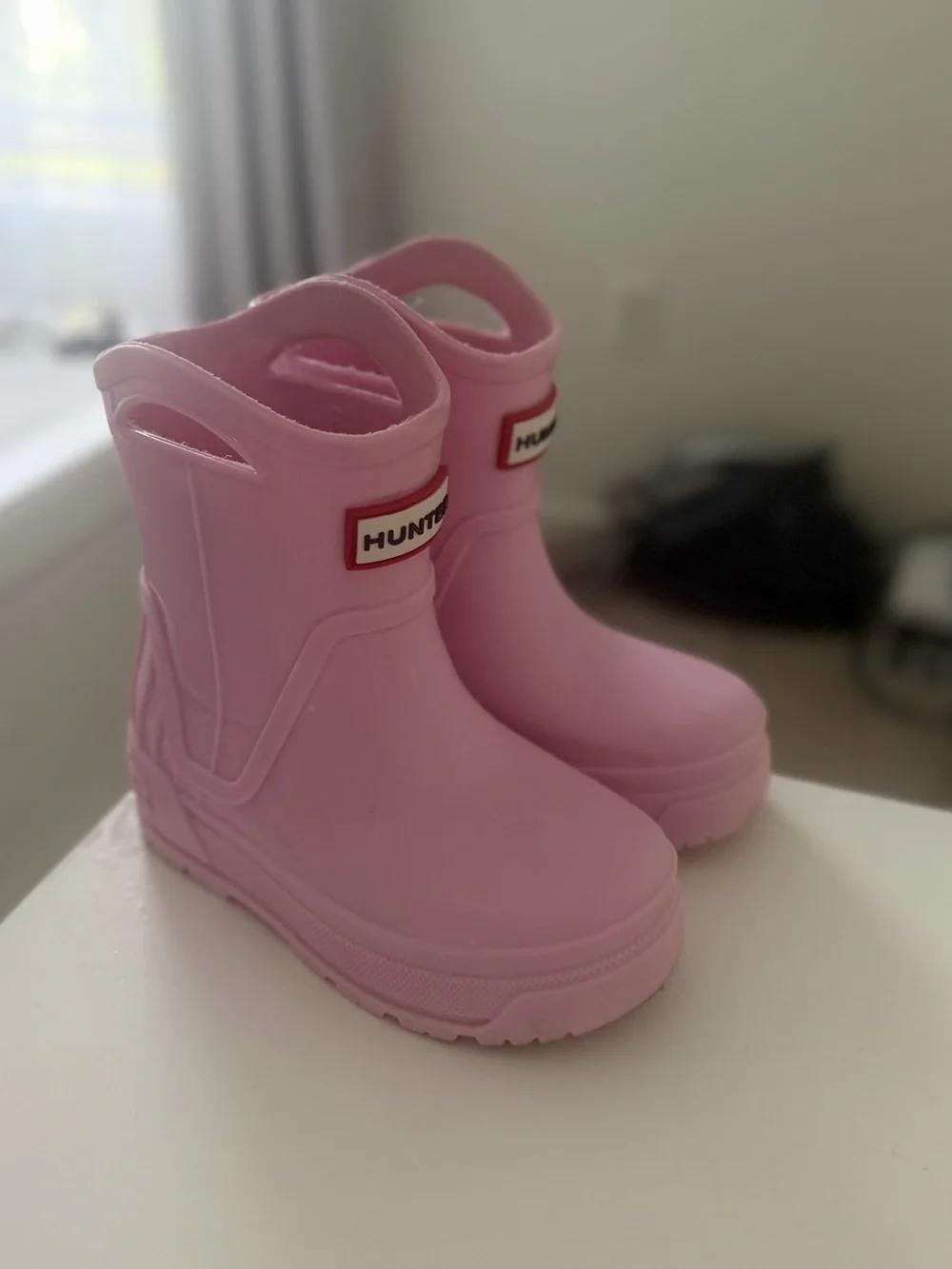 Hunter Pink Kids' Rain & Snow Boots with Pull Handles